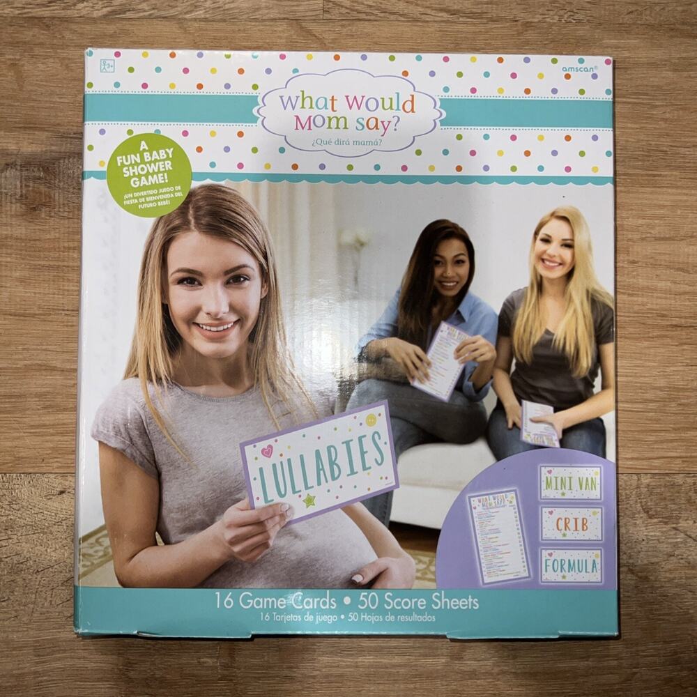 What Would Mom Say? Baby Shower Game Pack of 50. New